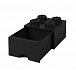Úložný box LEGO s šuplíkem 4 - černý