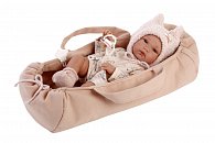 Llorens 63572 NEW BORN HOLČIČKA - realistická panenka miminko s celovinylovým tělem - 35 cm