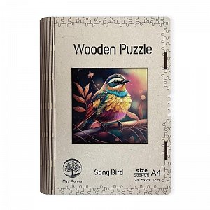 Dřevěné puzzle/Ptačí zpěv A4