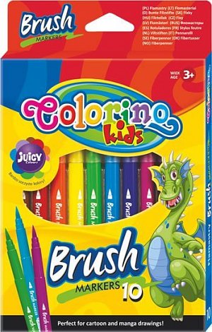 Brush fixy - dlouhý štětcový hrot 10 barev