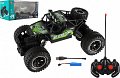 Auto RC Off-Road vypouštějící páru plast 26cm 27MHz dobíjecí pack+baterie se světlem zelené v krab.