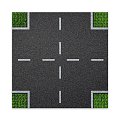 BRIXIES Plus 225.007 Designová podložka na stavění - křižovatka 25,5 x 25,5 cm