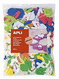 APLI pěnovka tvarová - abeceda, Jumbo pack, samolepicí, mix barev