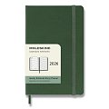 Diář Moleskine 2026 - tvrdé desky, S, týdenní, tmavě zelený
