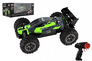 Auto RC Buggy rychlostní 2,4GHz plast 25cm na baterie zelené v krabici 31x14x18cm