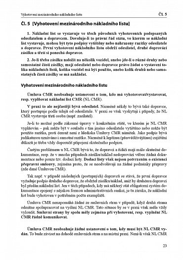 Náhled Úmluva CMR (č. 11/1975 Sb.) - Praktický komentář