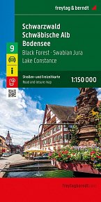 Černý les - Švábská Alba - Bodamské jezero 1:150 000 / automapa + rekreační mapa
