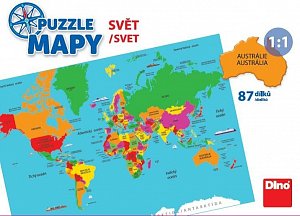 Puzzle Mapy Svět 82 dílků
