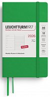 Weekly Planner & Notebook 2026 Pocket (A6) Spring Leaf