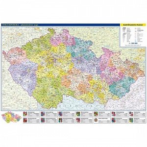 Česká republika - administrativní mapa 1:500 tis.