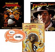 Balíček 3ks Madagaskar 2 + Indiana Jones + Kung Fu Panda