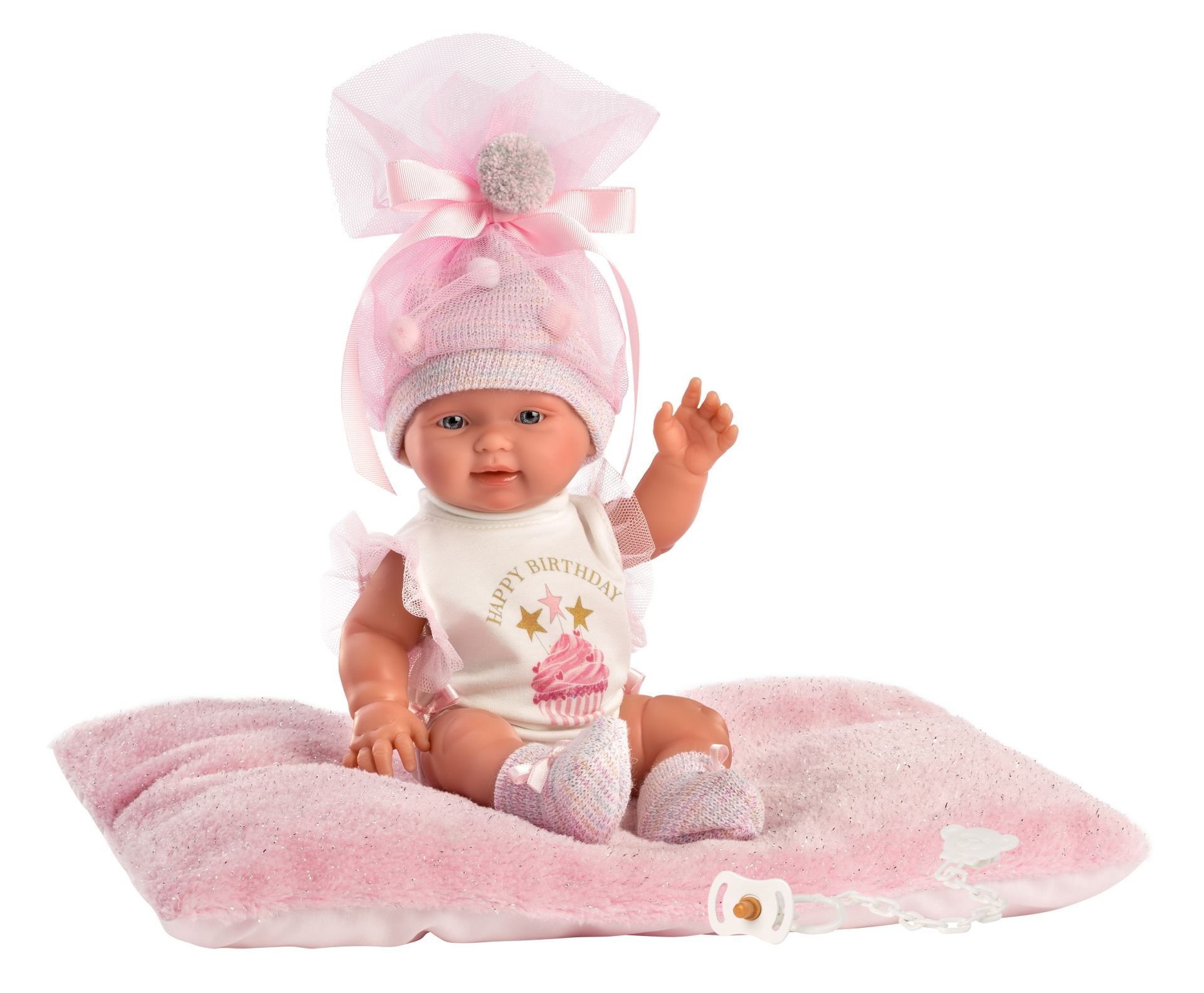 Levně Llorens 26316 NEW BORN HOLČIČKA - realistická panenka miminko s celovinylovým tělem - 26 cm