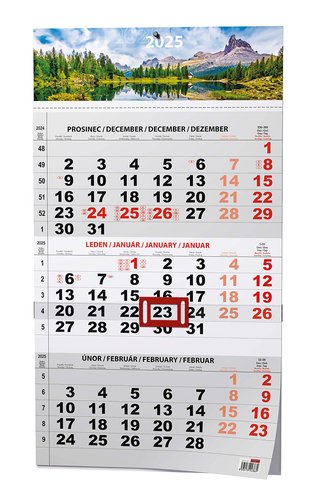Levně Tříměsíční kalendář 2025 Příroda - nástěnný kalendář