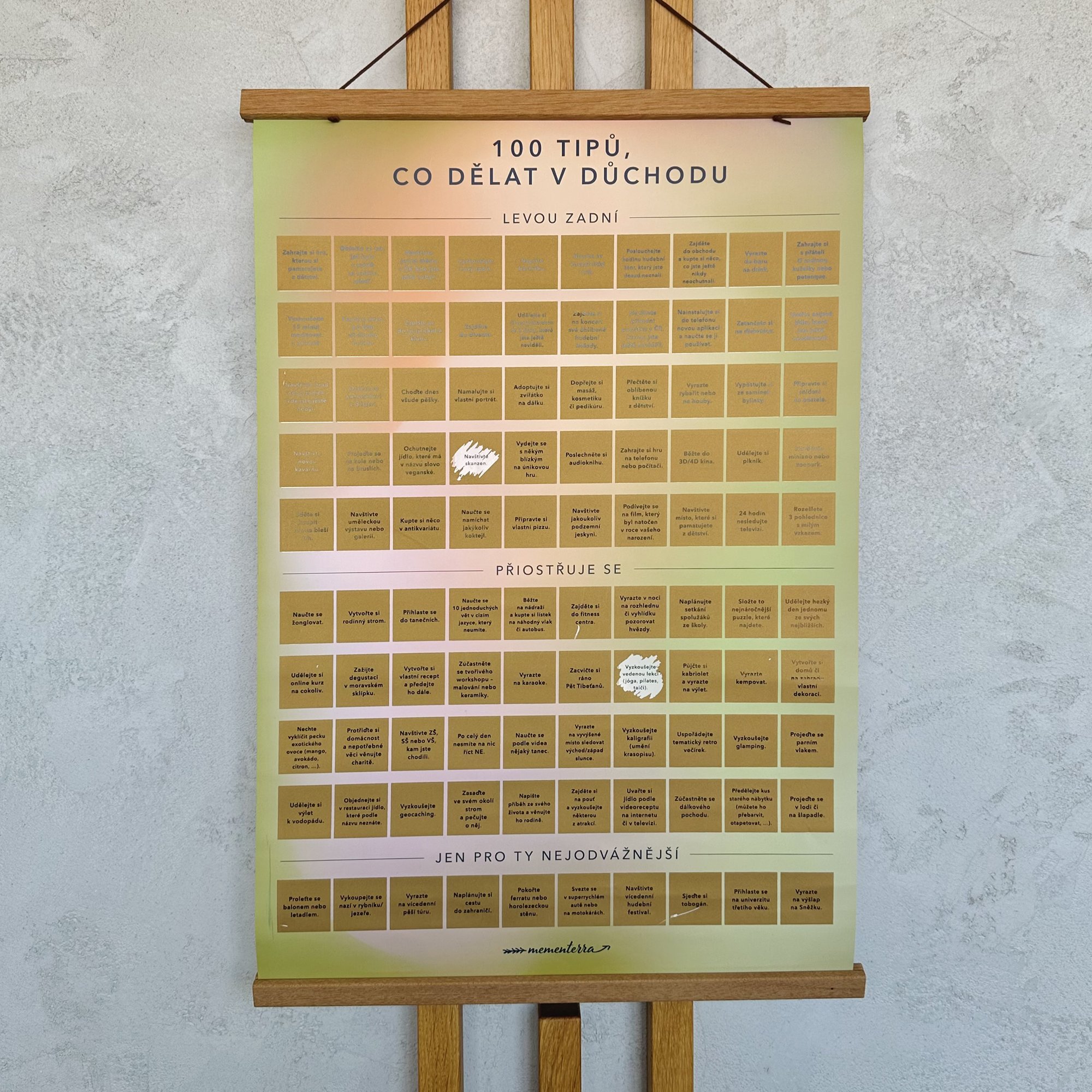 Product detail of Stírací plakát - 100 tipů, co dělat v důchodu - Albi