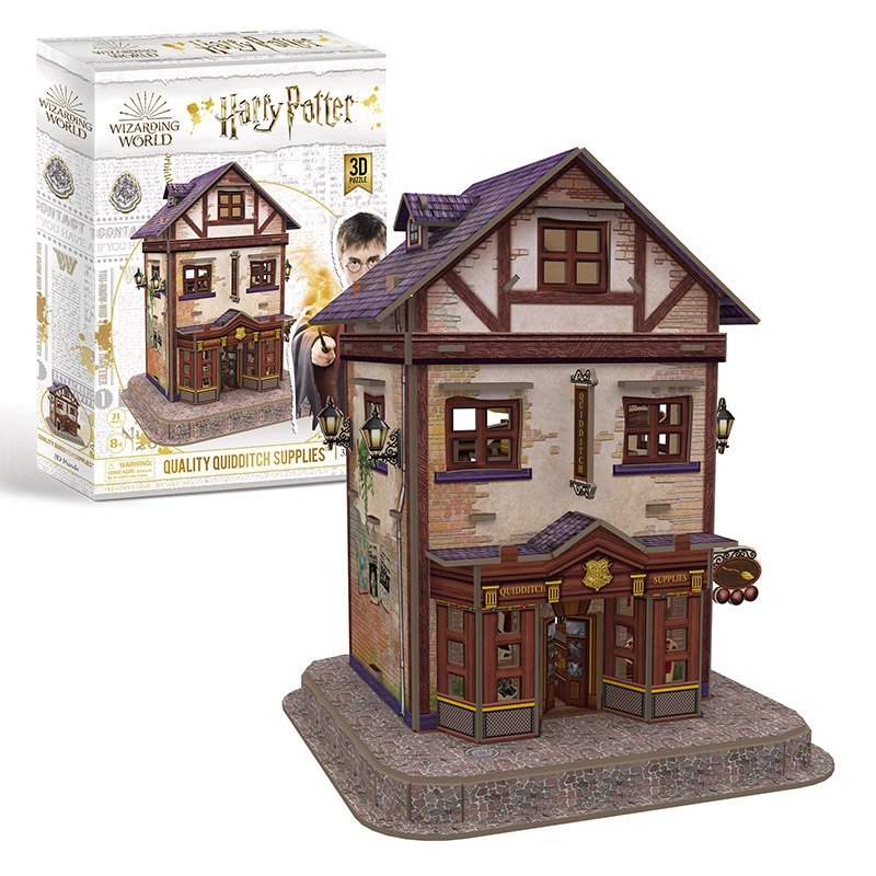 Harry Potter 3D puzzle Příčná ulice potřeby pro famfrpál - 78 dílků - CubicFun
