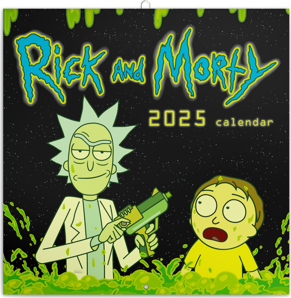 Levně Poznámkový kalendář Rick a Morty 2025, 30 × 30 cm
