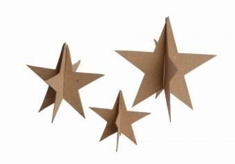 Levně Sada 3D lepenkových tvarů - Hvězdy