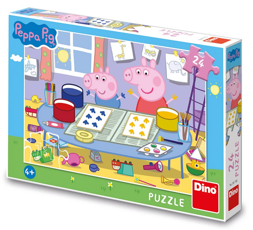 Levně Puzzle 24 Peppa Pig Výtvarník