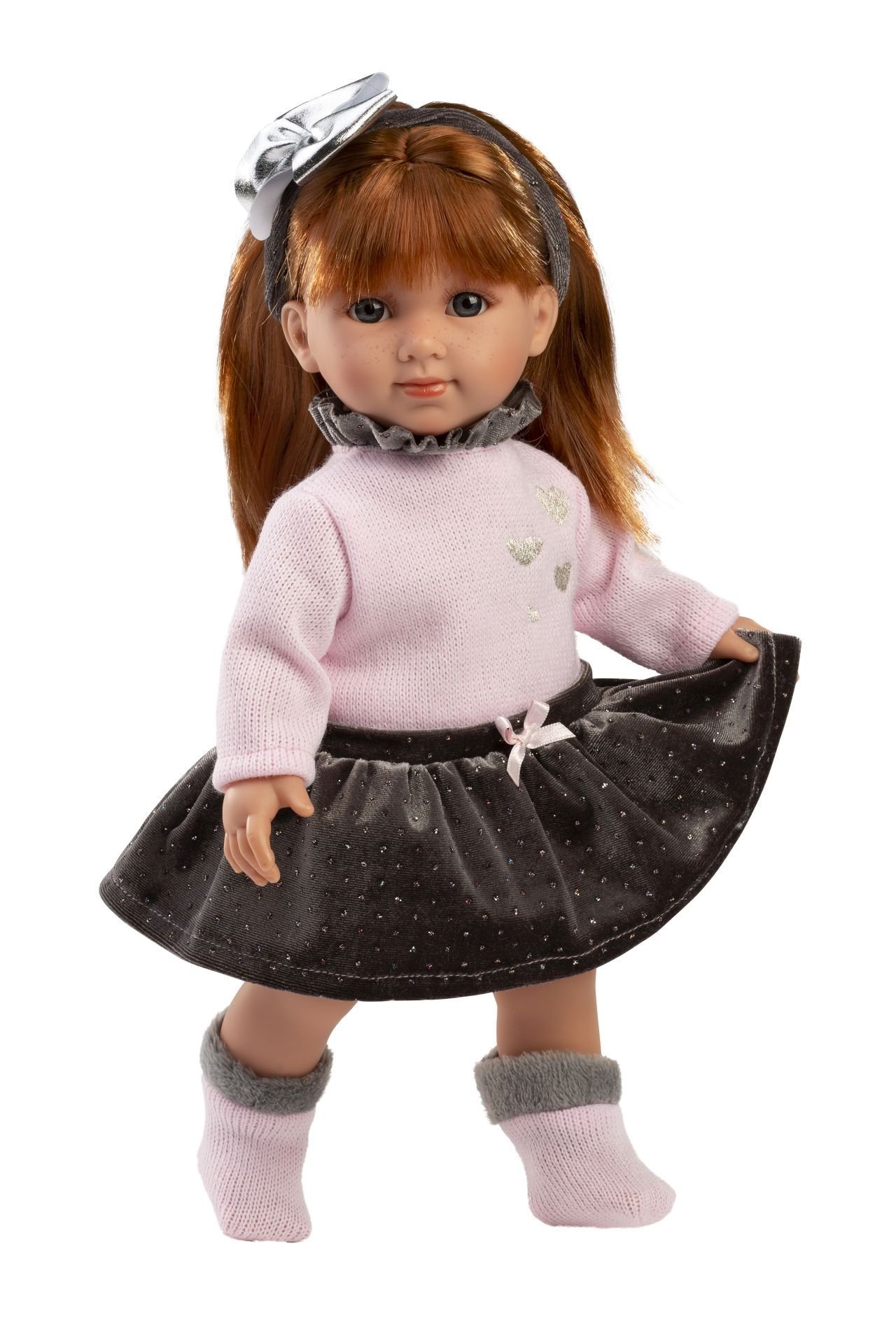 Levně Llorens 53551 NICOLE - realistická panenka s měkkým látkovým tělem - 35 cm