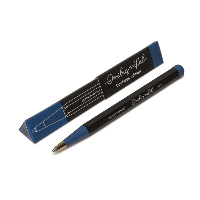 Levně Drehgriffel Nr. 1 Black/Royal Blue Bauhaus Edition Ballpoint pen (Royal Blue ink)