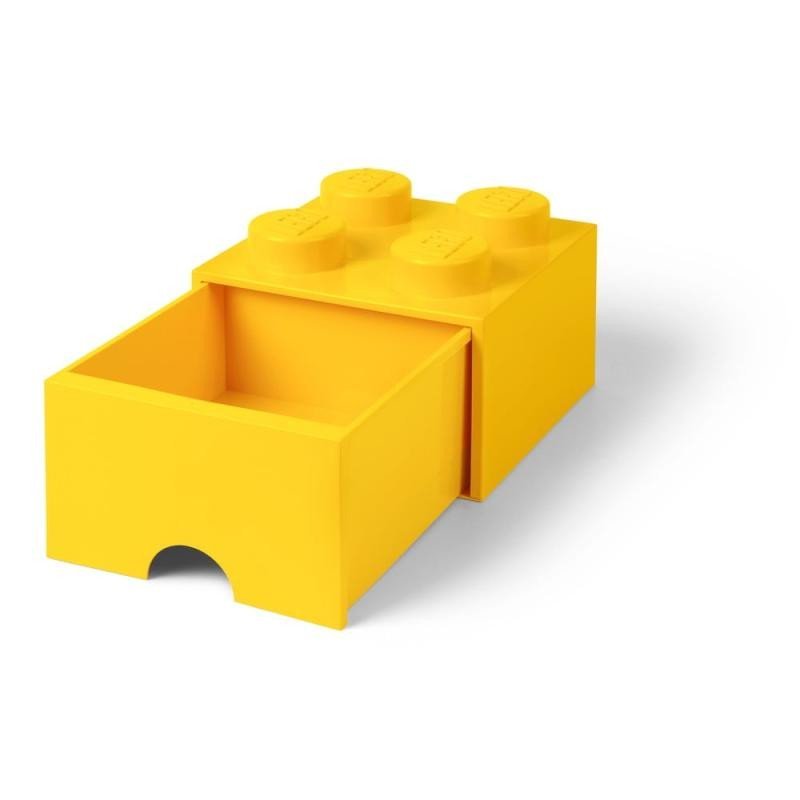 Levně Úložný box LEGO s šuplíkem 4 - žlutý