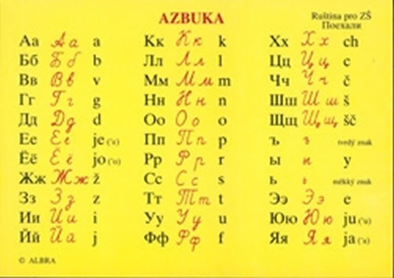 Levně Azbuka - Ruský jazyk pro ZŠ (tabulka A6, azbuka, číslovky, dny v týdnu)