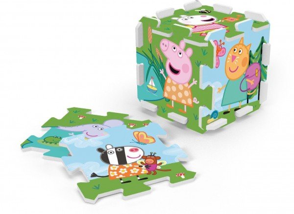 Levně Pěnové puzzle Prasátko Peppa/Peppa Pig 32x32x1cm 8ks ve fólii 0m+