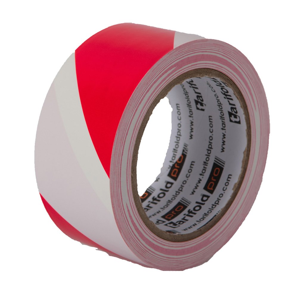 Levně djois podlahová označovací páska Safety, 50 mm x 33 m, červená/bílá, 1 ks