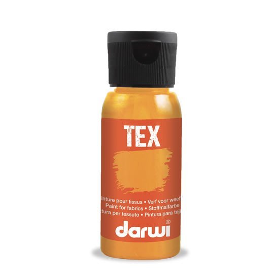 DARWI TEX barva na textil - Neónově oranžová 50 ml