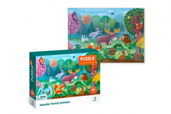 Levně Dodo Puzzle biomy - Zázračná lesní zvířata 60 dílků