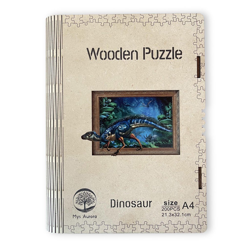 Levně Dřevěné puzzle/Dinosaurus A4 - EPEE