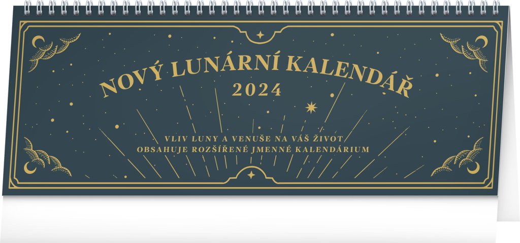 Levně Kalendář 2024 stolní: Nový lunární kalendář, 33 × 12,5 cm
