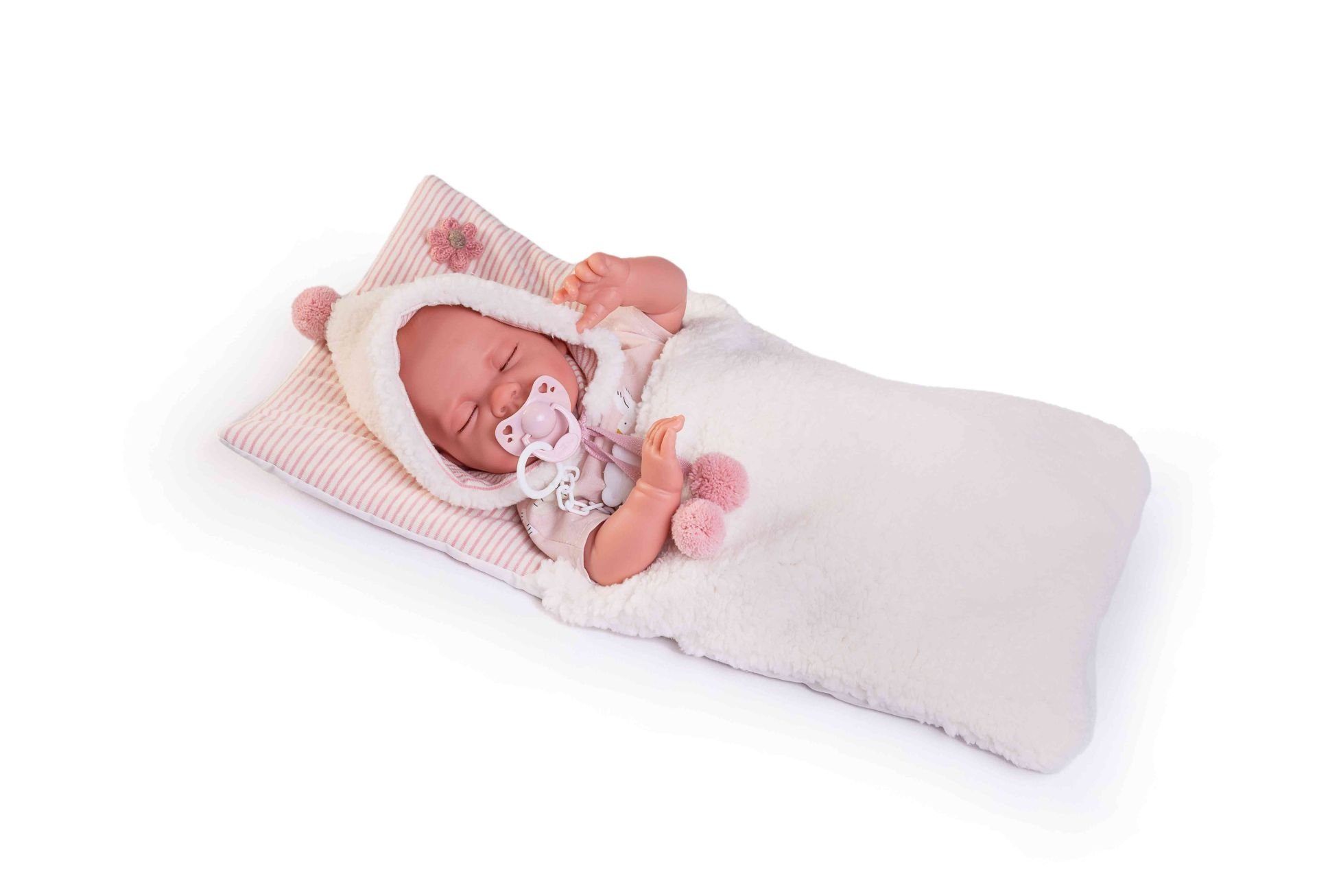 Levně Antonio Juan 33340 LUNA - spící realistická panenka miminko s měkkým látkovým tělem - 42 cm