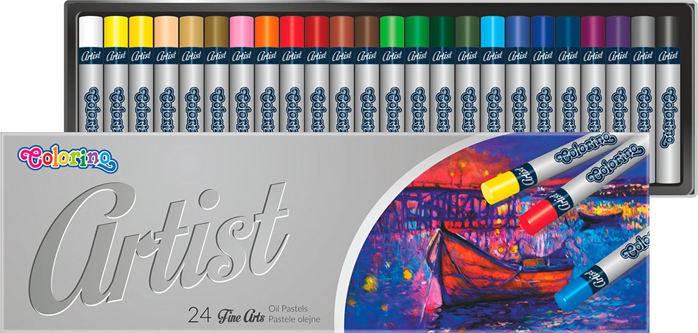 Levně Colorino Artist olejové pastely, kulaté, 24 barev