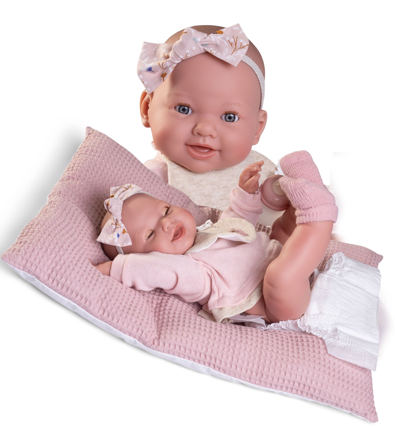 Levně Antonio Juan 50414 MIA - mrkací a čůrající realistická panenka miminko s celovinylovým tělem - 42 cm