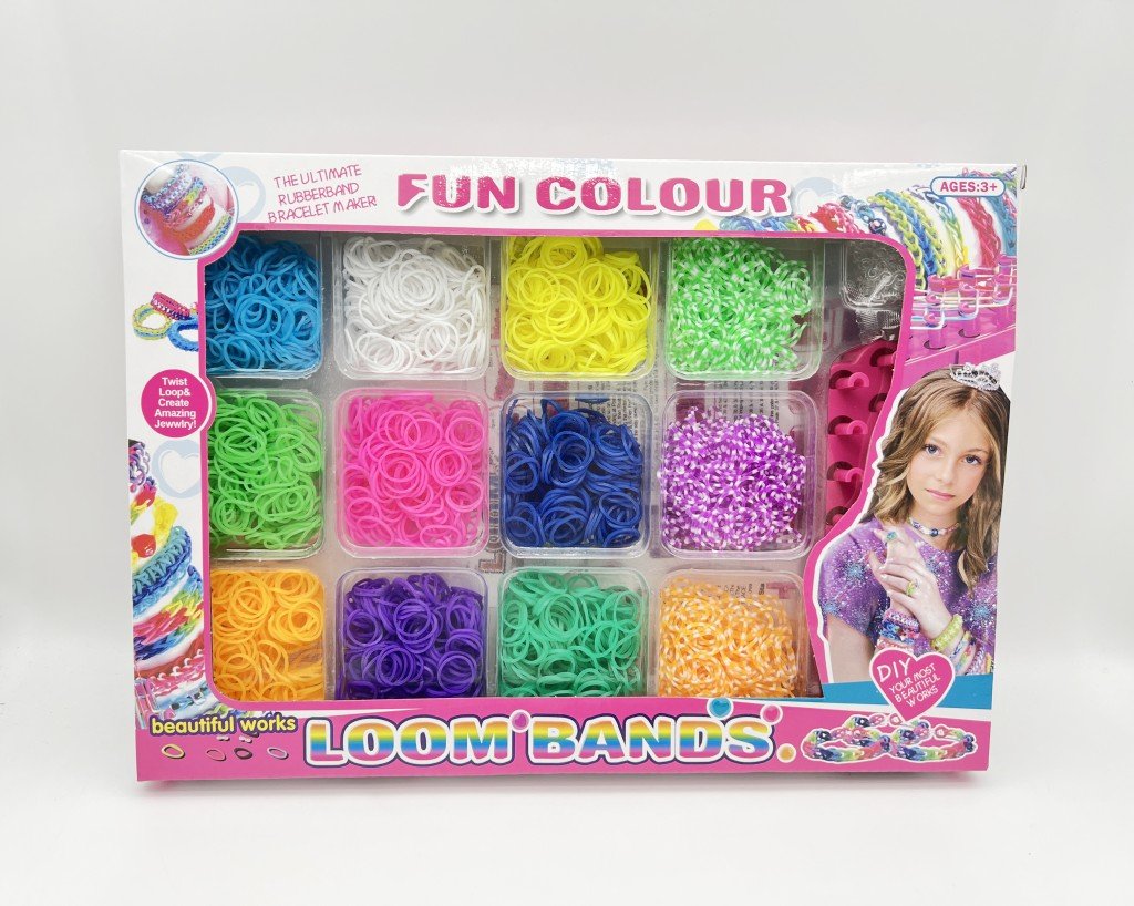 Levně Kreativní sada na výrobu náramků Loom Band 2400 ks - Alltoys