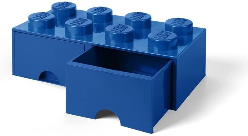 Levně Úložný box LEGO s šuplíky 8 - modrý