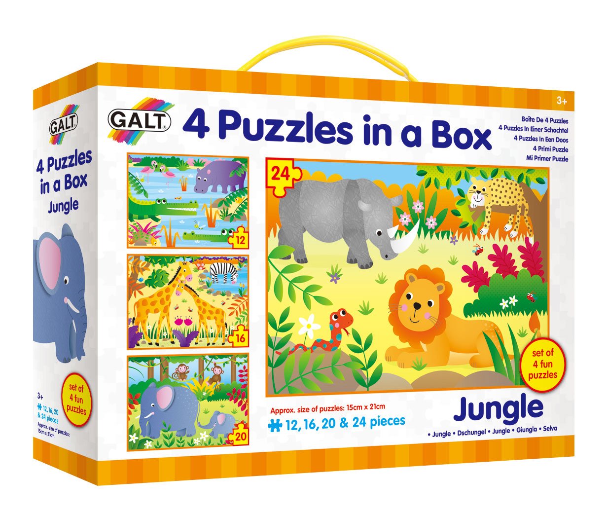 Levně Galt Džungle - 4 puzzle v krabici