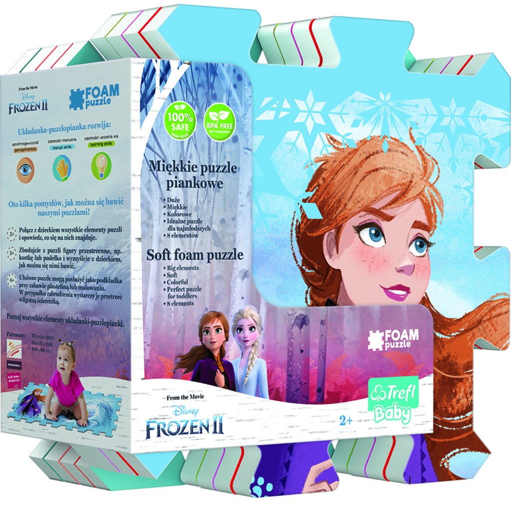 Levně Frozen II Pěnové puzzle 8 ks v sáčku - Taf Toys