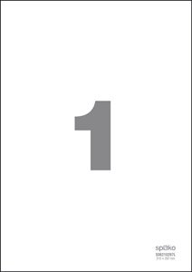 Levně Spoko samolepicí etikety, 210 x 297 mm, papír/A4, bílé