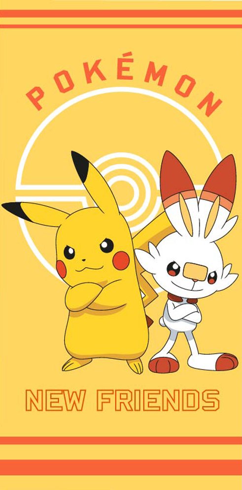 Levně Dětská osuška Pokémon Pikachu a Scorbunny
