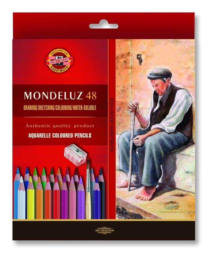 Levně Koh-i-noor pastelky MONDELUZ akvarelové 48 ks v sadě