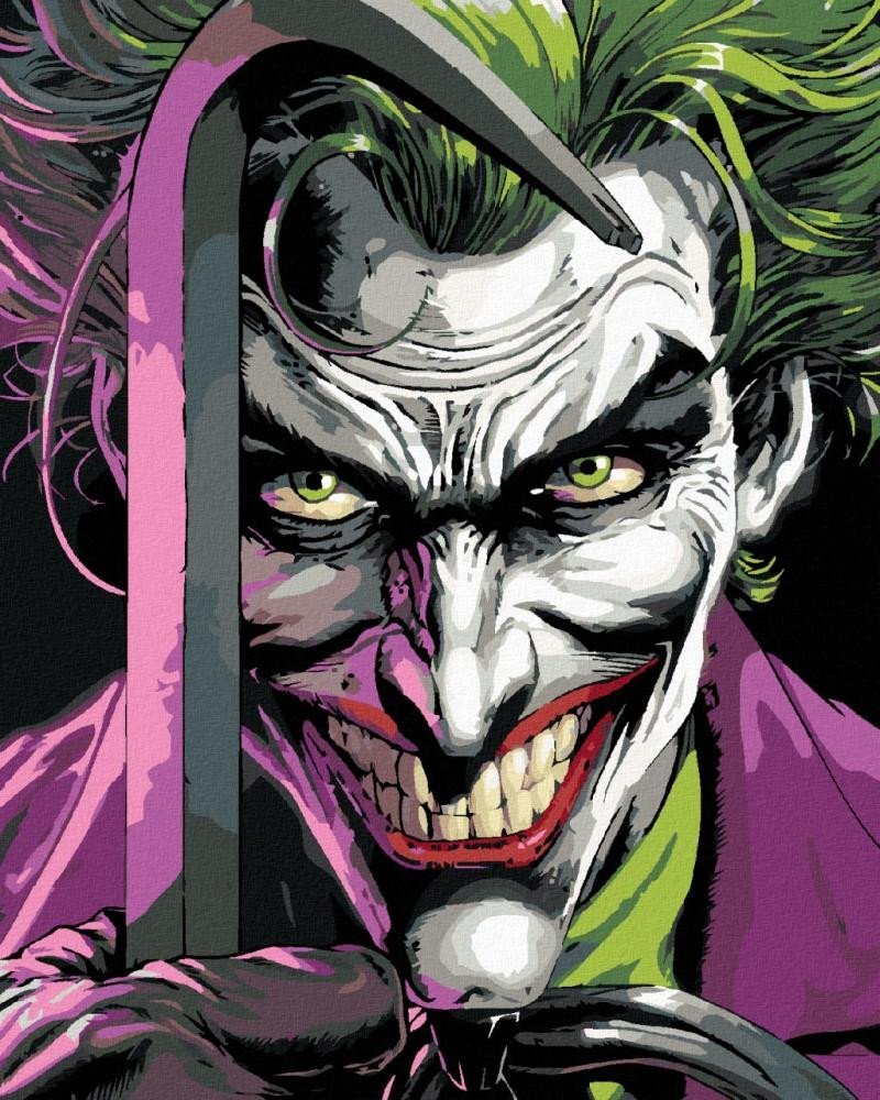 Levně Malování podle čísel 40 x 50 cm Batman - Joker s páčidlem