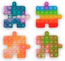 Levně Pop it hra puzzle duhové - Alltoys Kass