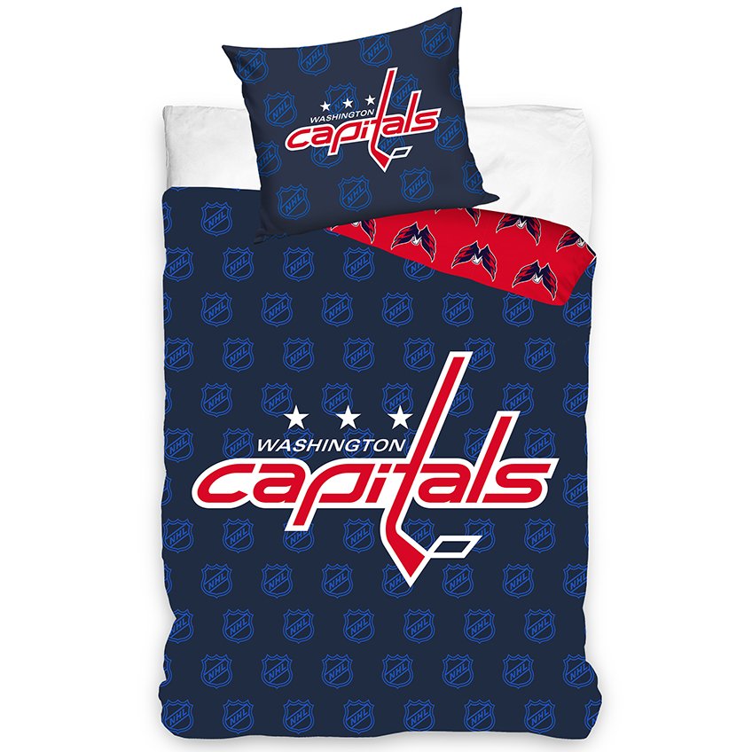 Levně Hokejové povlečení NHL Washington Capitals Shields Velikost: 135x200 + 80x80 cm