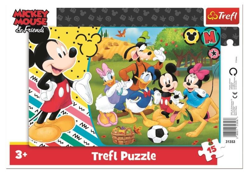 Trefl Puzzle Mickey Mouse na venkově / 15 dílků