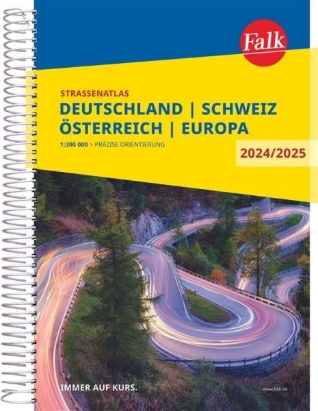 Levně Německo, Rakousko, Švýcarsko 2024/2025 / autoatlas Falk (spirála) 1:300 000