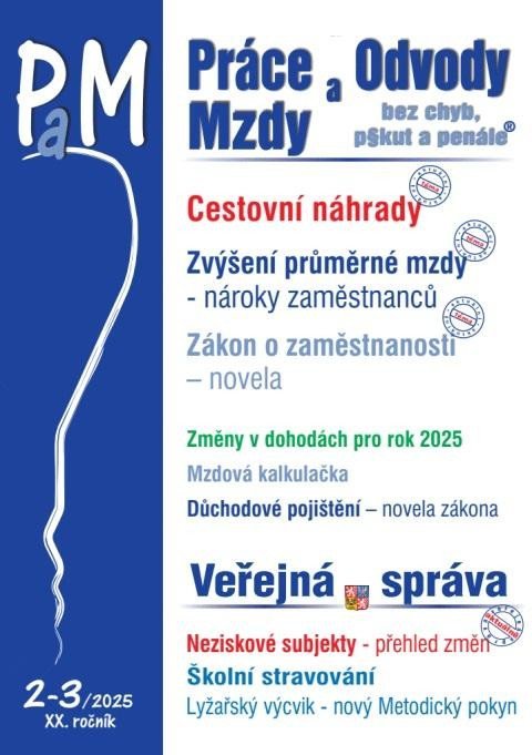 Levně PaM 2-3/2025 Cestovní náhrady 2025