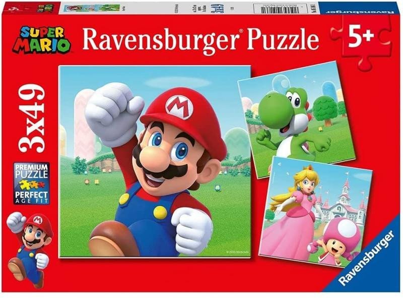 Levně Ravensburger Puzzle - Super Mario 3x49 dílků