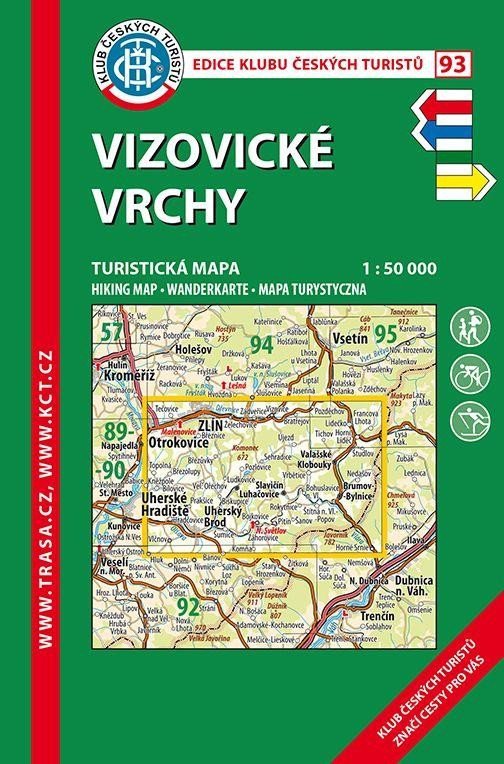 Levně KČT 93 Vizovické vrchy 1:50T Turistická mapa, 9. vydání